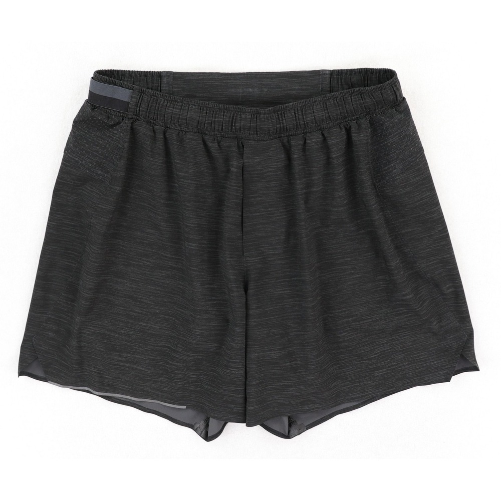 Lululemon Surge Running Shorts Mens Small Gray Lined 5" Athletic Gym Reflective
